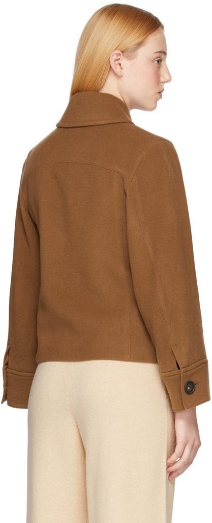 商品Vince|Brown Crop Wool Jacket,价格¥5226,第5张图片详细描述