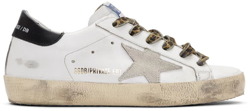 商品Golden Goose|SSENSE Exclusive White Leopard Superstar Sneakers,价格¥4570,第1张图片