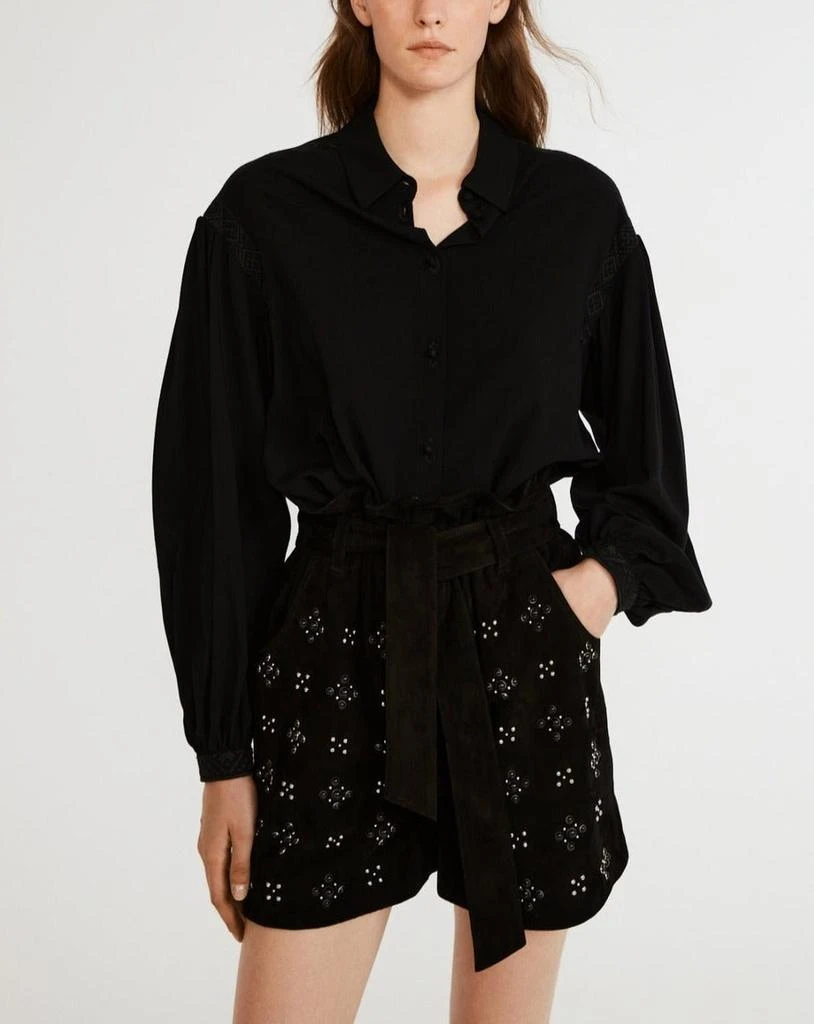 商品预计3周后发货 Claudie Pierlot|Claudie Pierlot - Chemise Chandelle - Noir,价格¥557,第2张图片详细描述