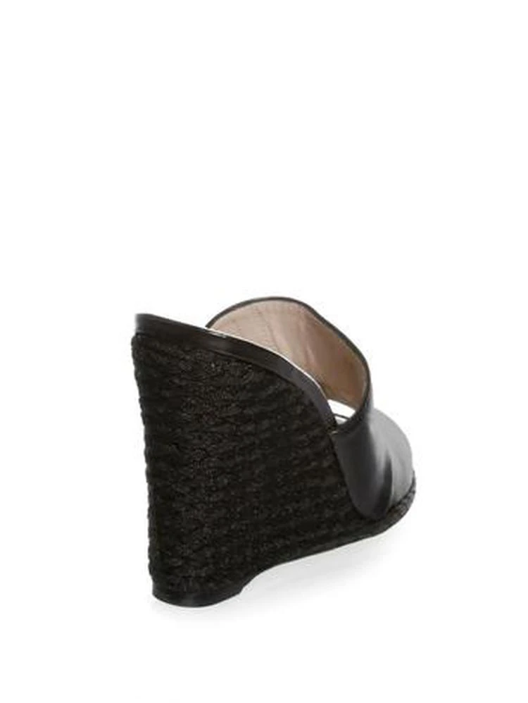 商品Stuart Weitzman|Slidewalk Leather Espadrille Platform Wedge Mules,价格¥1395,第2张图片详细描述