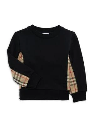 商品Burberry|Little Boy’s & Boy's Check Crewneck Sweatshirt,价格¥1917,第1张图片