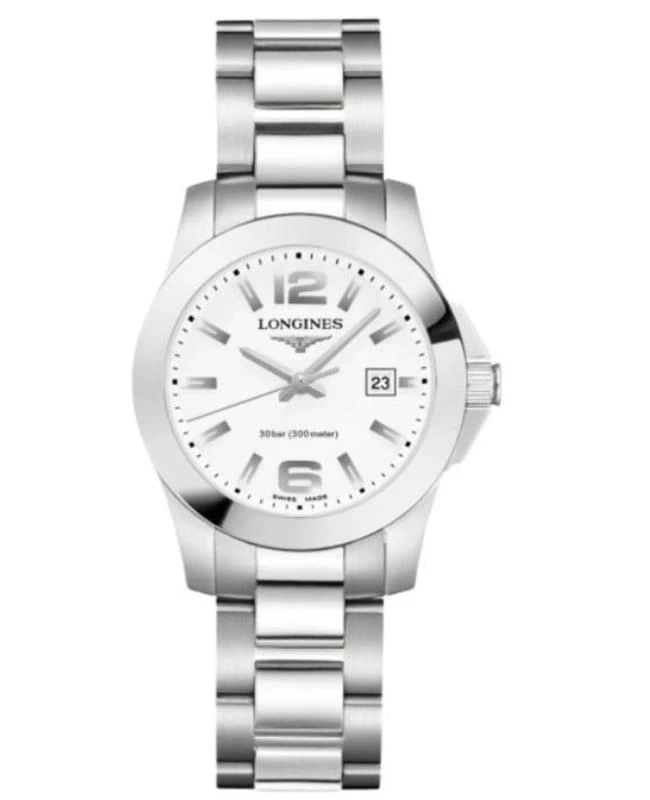 商品Longines|Longines Conquest Quartz White Dial Steel Women's Watch L3.376.4.16.6,价格¥4642,第1张图片