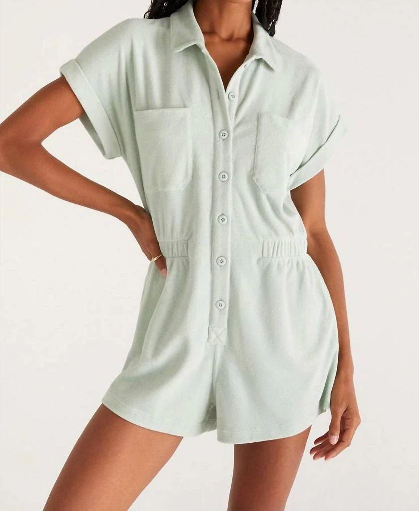 商品Z Supply|Coyote Terry Romper In Jadeite,价格¥336,第1张图片