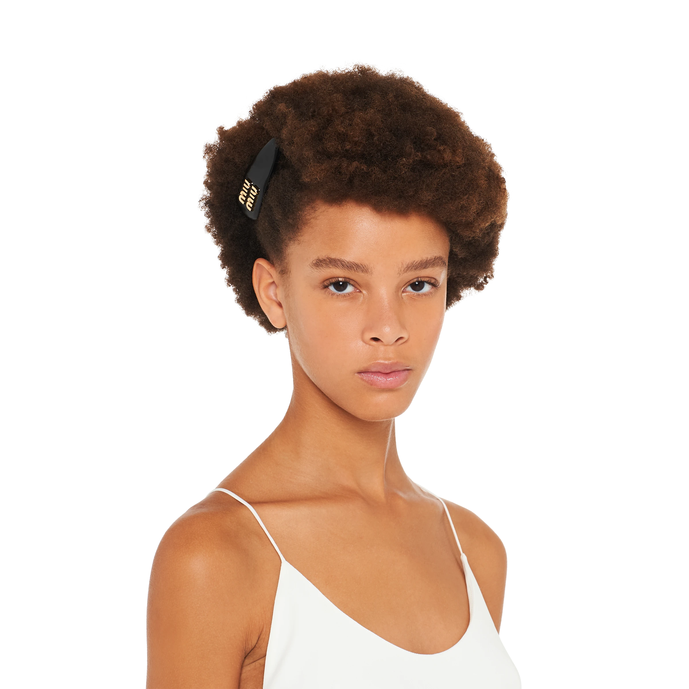 【预售】 缪缪 24秋冬 女士 发夹 Pince à cheveux en cuir verni 5IF092_069_F0002 商品