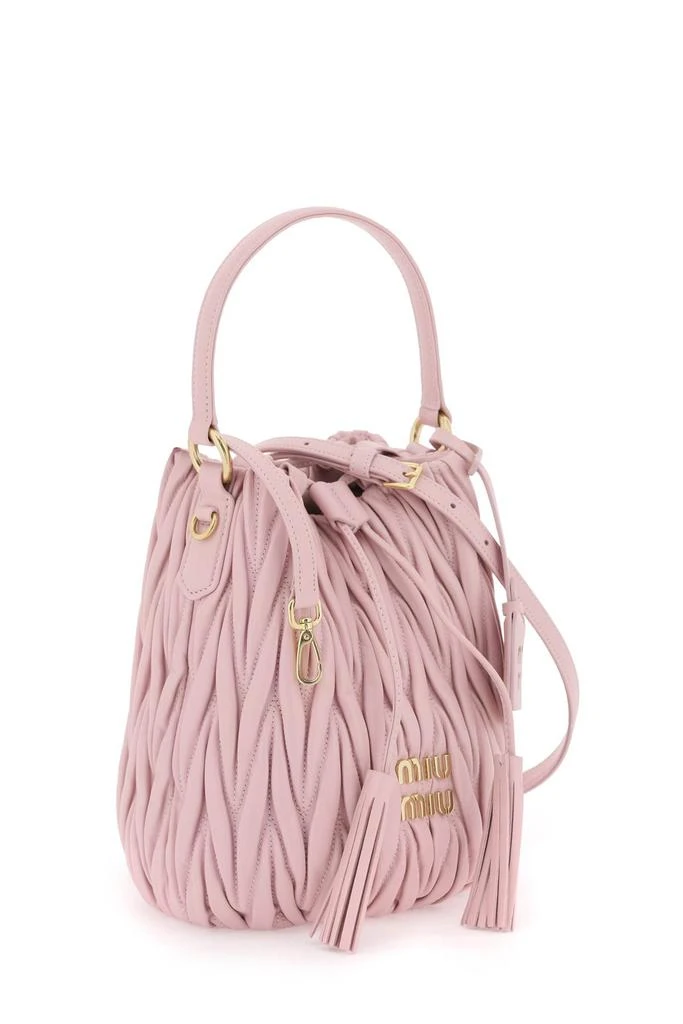 商品Miu Miu|Miu miu matelassé nappa leather bucket bag,价格¥10114,第3张图片详细描述