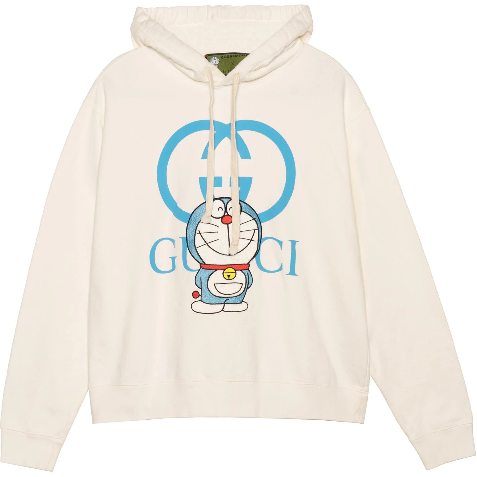 商品[国内直发] Gucci|古驰 x Doraemon 联名款 SS21 连帽卡通印花卫衣 男女同款 米色,价格¥7899,第1张图片