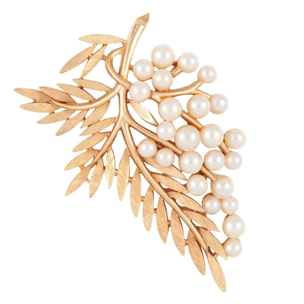 商品Susan Caplan Vintage|1960s vintage trifari faux pearl brooch,价格¥3054,第2张图片详细描述