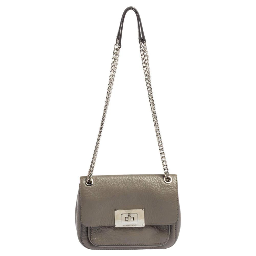 商品[二手商品] Michael Kors|Michael Kors Grey Leather Sloan Flap Shoulder Bag,价格¥814,第1张图片