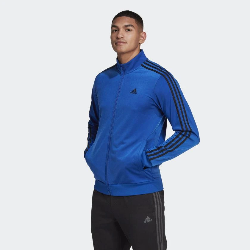 商品Adidas|Men's adidas Essentials Warm-Up 3-Stripes Track Jacket,价格¥166,第2张图片详细描述