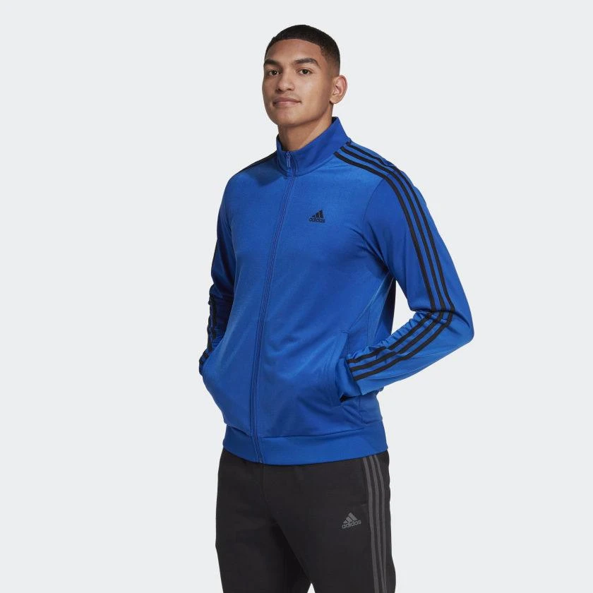 商品Adidas|Men's adidas Essentials Warm-Up 3-Stripes Track Jacket,价格¥118,第2张图片详细描述