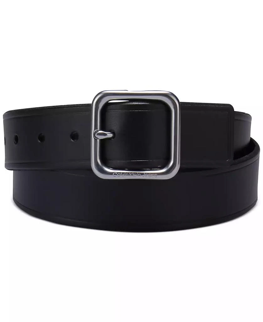 商品Calvin Klein|Women’s Square Center Bar Buckle Casual Leather Belt,价格¥183,第1张图片