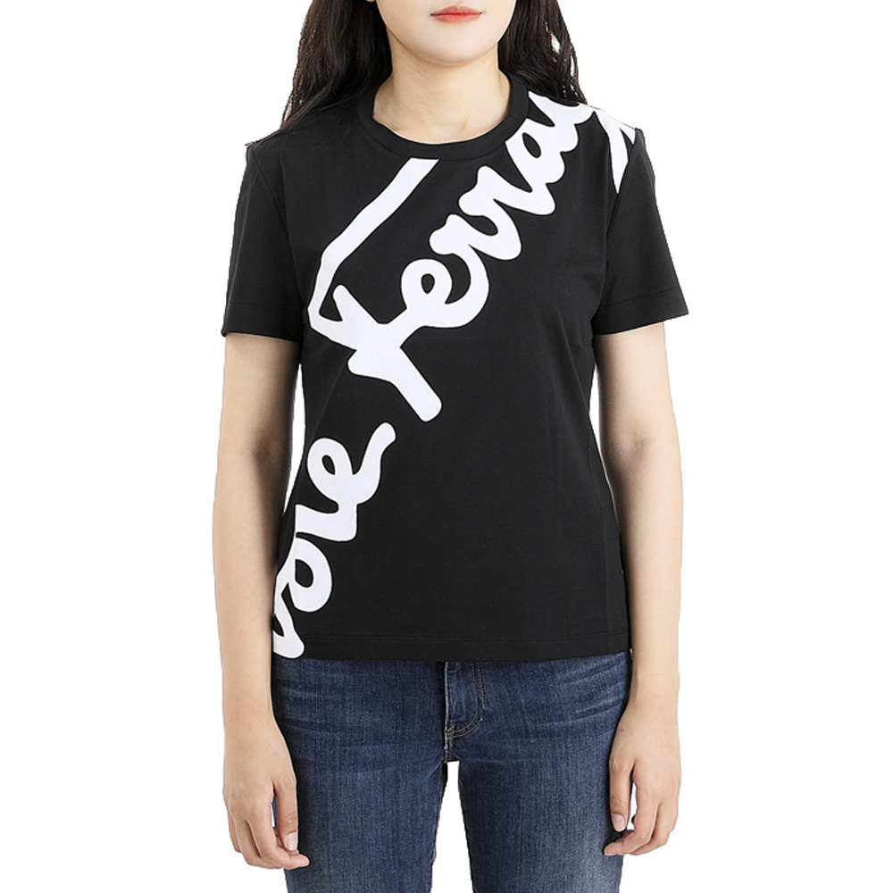 商品Salvatore Ferragamo|SALVATORE FERRAGAMO 女士黑色标志性短袖T恤 11-D464-708863,价格¥1661,第1张图片