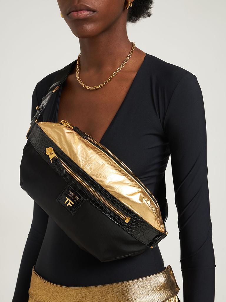 商品Tom Ford|Sofya Nylon & Leather Belt Bag,价格¥14599,第1张图片