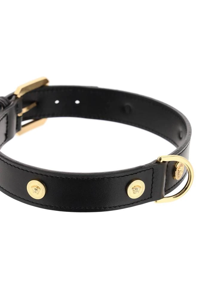 商品Versace|leather collar with medusa studs - large,价格¥1732,第3张图片详细描述