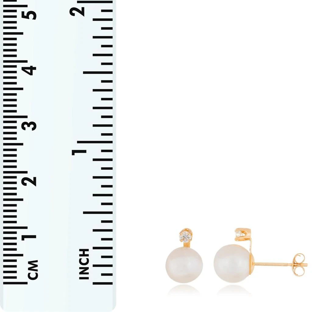 商品Splendid Pearls|14k Yellow Gold 7-7.5mm Pearl Earrings,价格¥1613,第2张图片详细描述