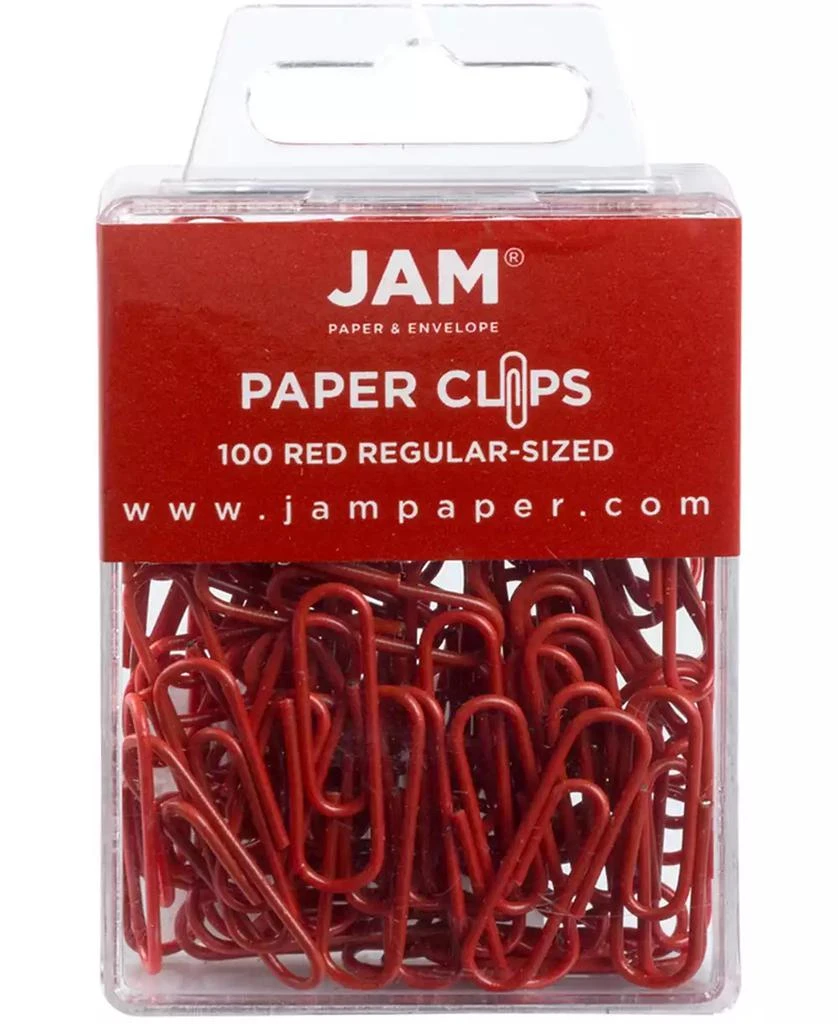 商品JAM Paper|Colorful Standard Paper Clips - Regular 1" - Paperclips - 100 Per Pack,价格¥60,第1张图片