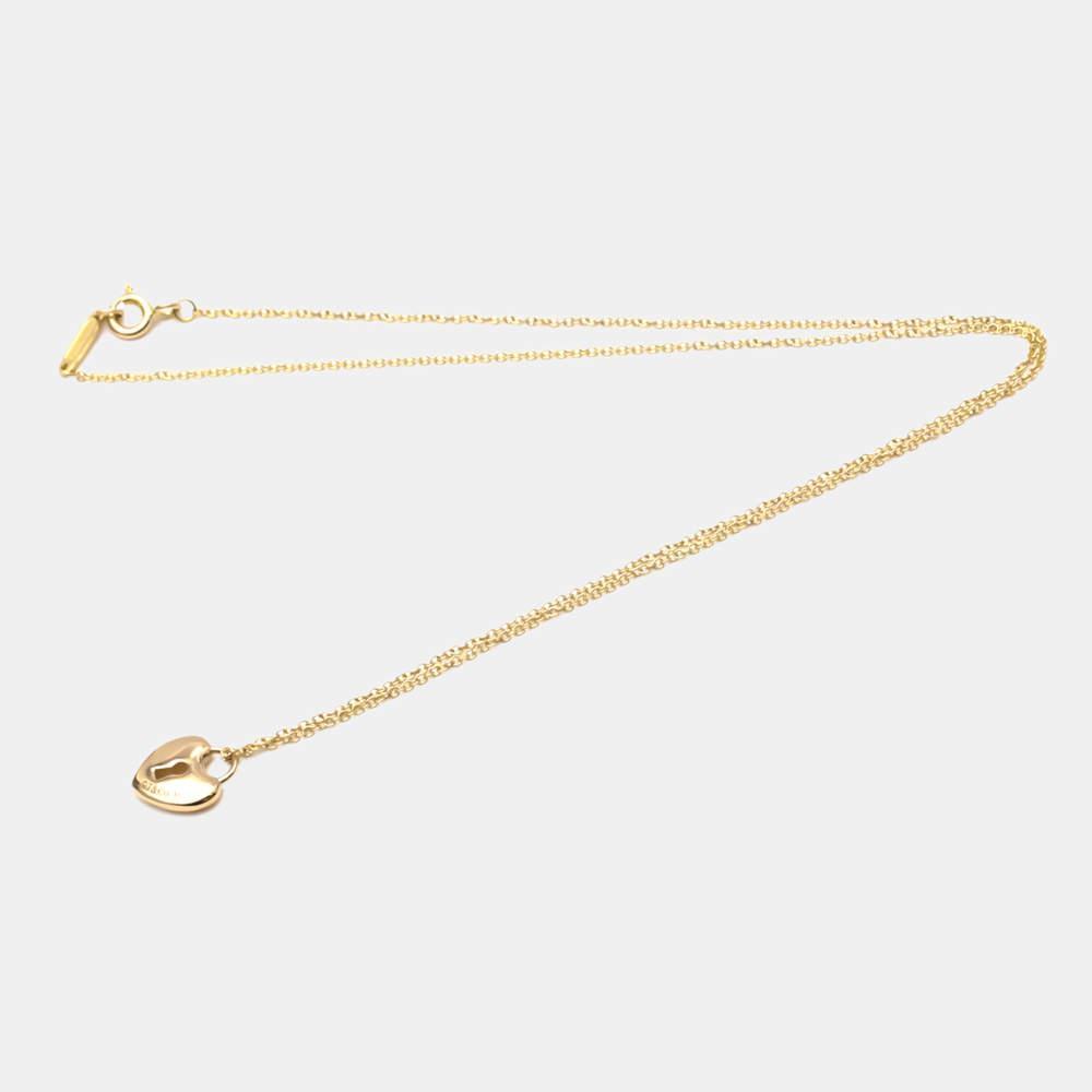 商品[二手商品] Tiffany & Co.|Tiffany & Co. Heart Lock 18K Rose Gold Necklace,价格¥3291,第4张图片详细描述