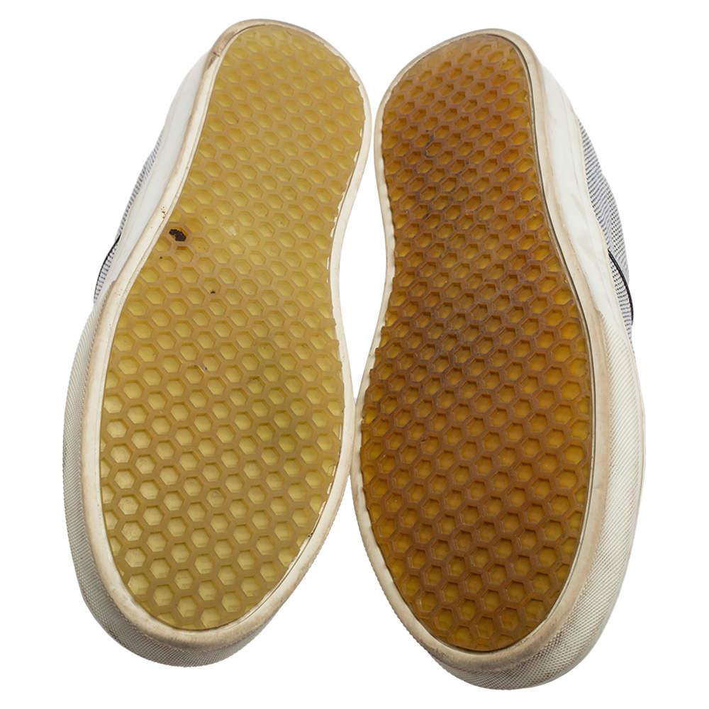 Celine Blue/White Canvas Slip-On Sneakers Size 39商品第6张图片规格展示