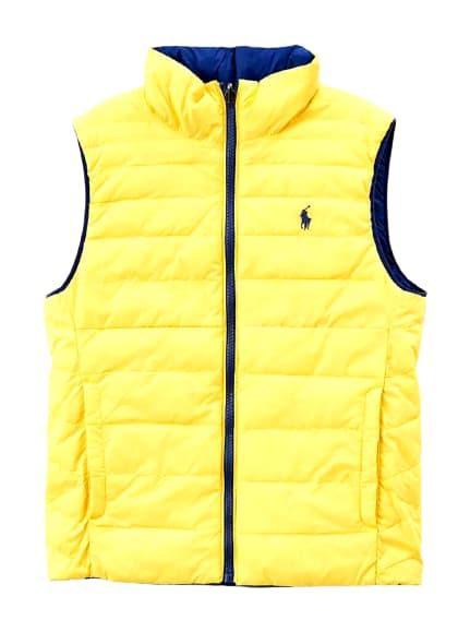 商品Ralph Lauren|Polo Ralph Lauren Ralph Lauren Kids Baby Boys Reversible Padded Vest In Yellow Recycled Nylon Polo,价格¥1206,第1张图片