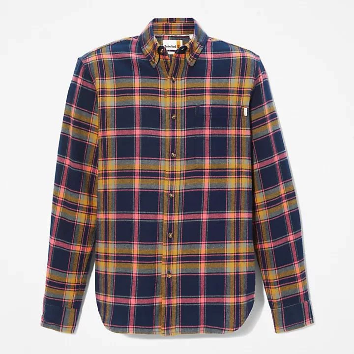 Heavy Flannel Check Shirt for Men in Navy 商品