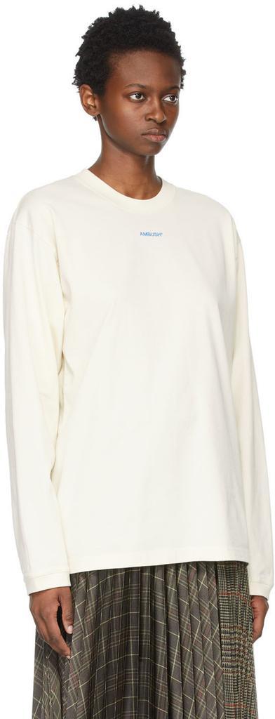 商品Ambush|SSENSE Exclusive Off-White XL Logo Long Sleeve T-Shirt,价格¥1546,第4张图片详细描述