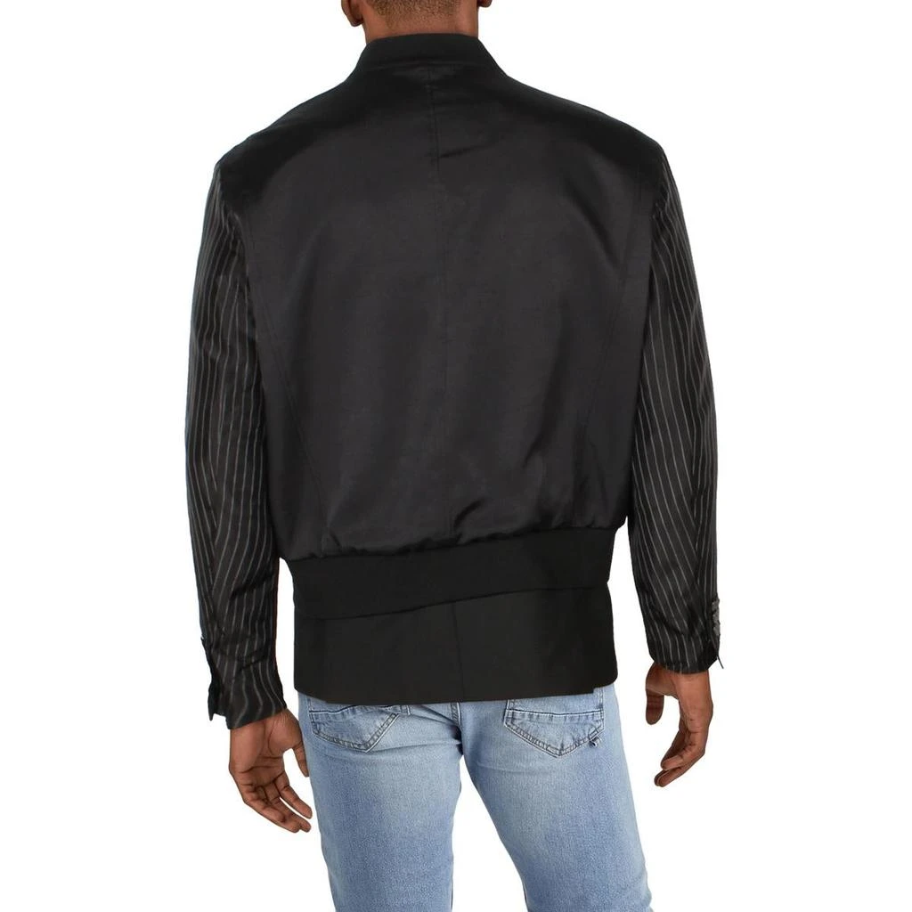 商品Neil Barrett|Neil Barrett Mens Hybrid Wool Blend Mixed Media Bomber Jacket,价格¥928,第2张图片详细描述