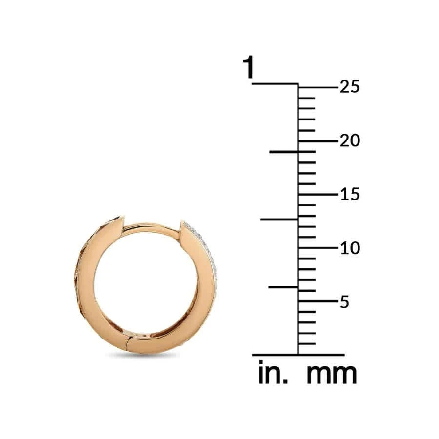 商品LB Exclusive|LB Exclusive 14K Rose Gold 0.14 ct Diamond Hoop Earrings,价格¥2599,第3张图片详细描述