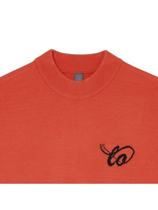 商品IOLO|Logo Embroidery Mockneck Knit Top Orange,价格¥2085,第2张图片详细描述