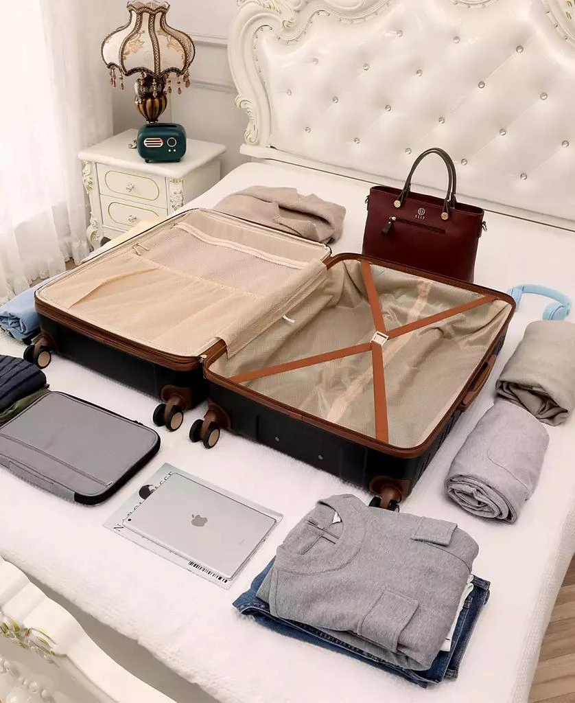 Brickell 3 Piece Expandable Retro Spinner Luggage Set 商品