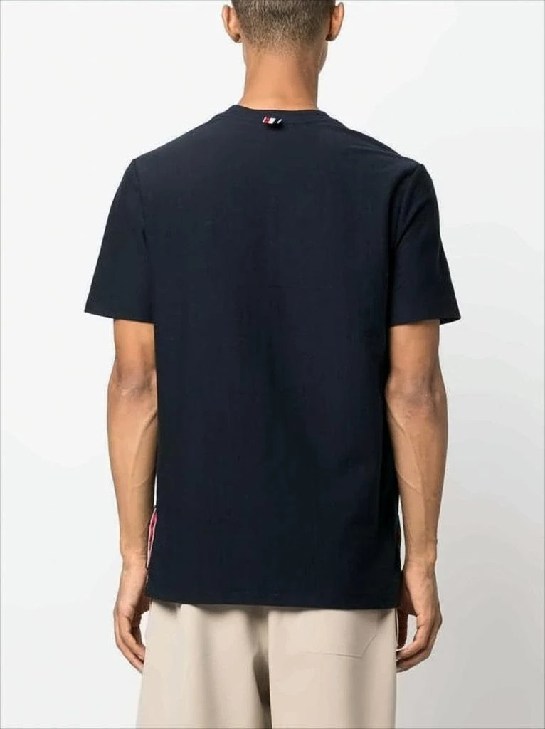 商品Thom Browne|Short-Sleeved Crew Neck T-Shirt With Vertical Stripe Detail,价格¥5479,第3张图片详细描述