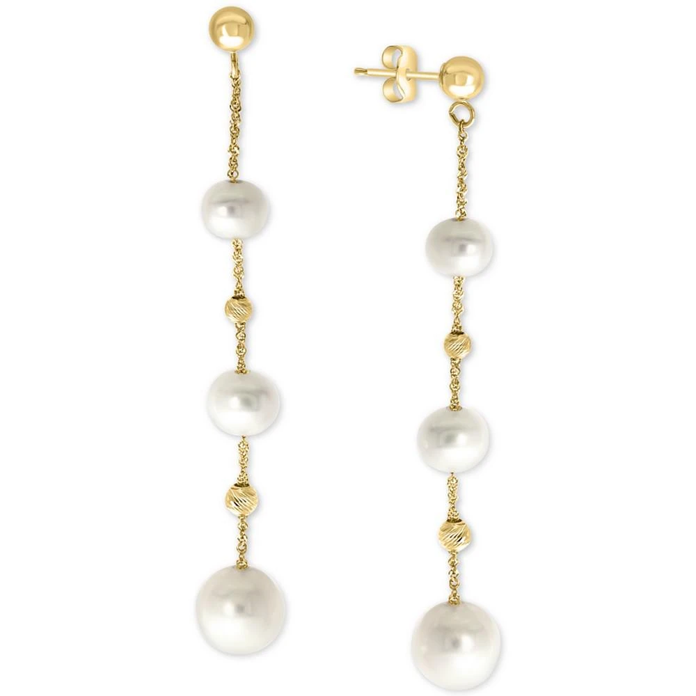 商品Effy|EFFY® Cultured Freshwater Pearl (5-8mm) Linear Drop Earrings in 14k Gold,价格¥2510,第1张图片