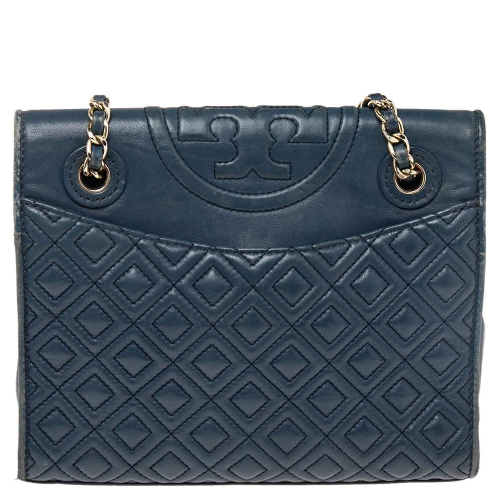 商品[二手商品] Tory Burch|Tory Burch Blue Leather Medium Fleming Shoulder Bag,价格¥1223,第4张图片详细描述