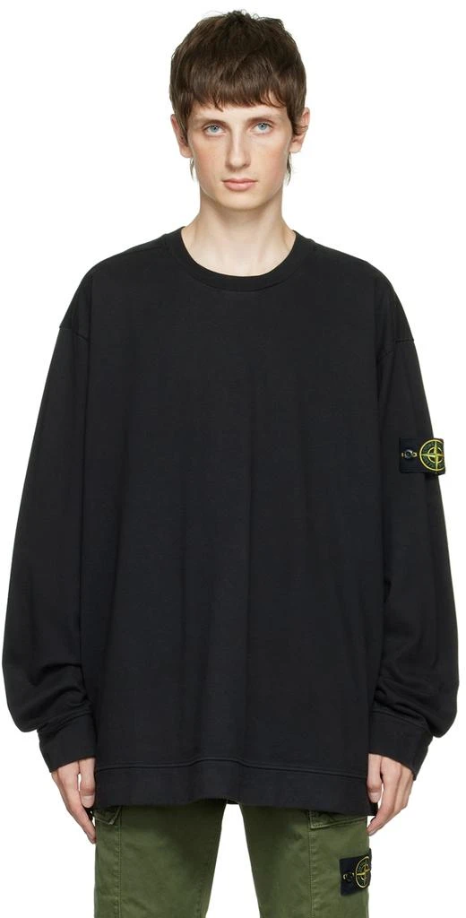 商品Stone Island|Black Patch Long Sleeve T-Shirt,价格¥1750,第1张图片