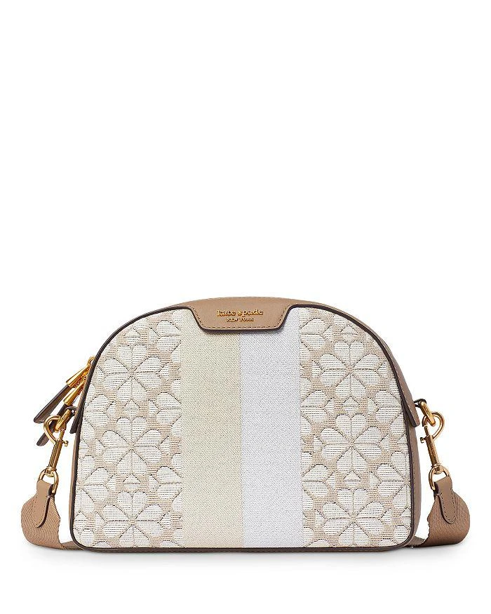 商品Kate Spade|Spade Addy Flower Jacquard Stripe Medium Dome Crossbody Bag,价格¥1338,第1张图片