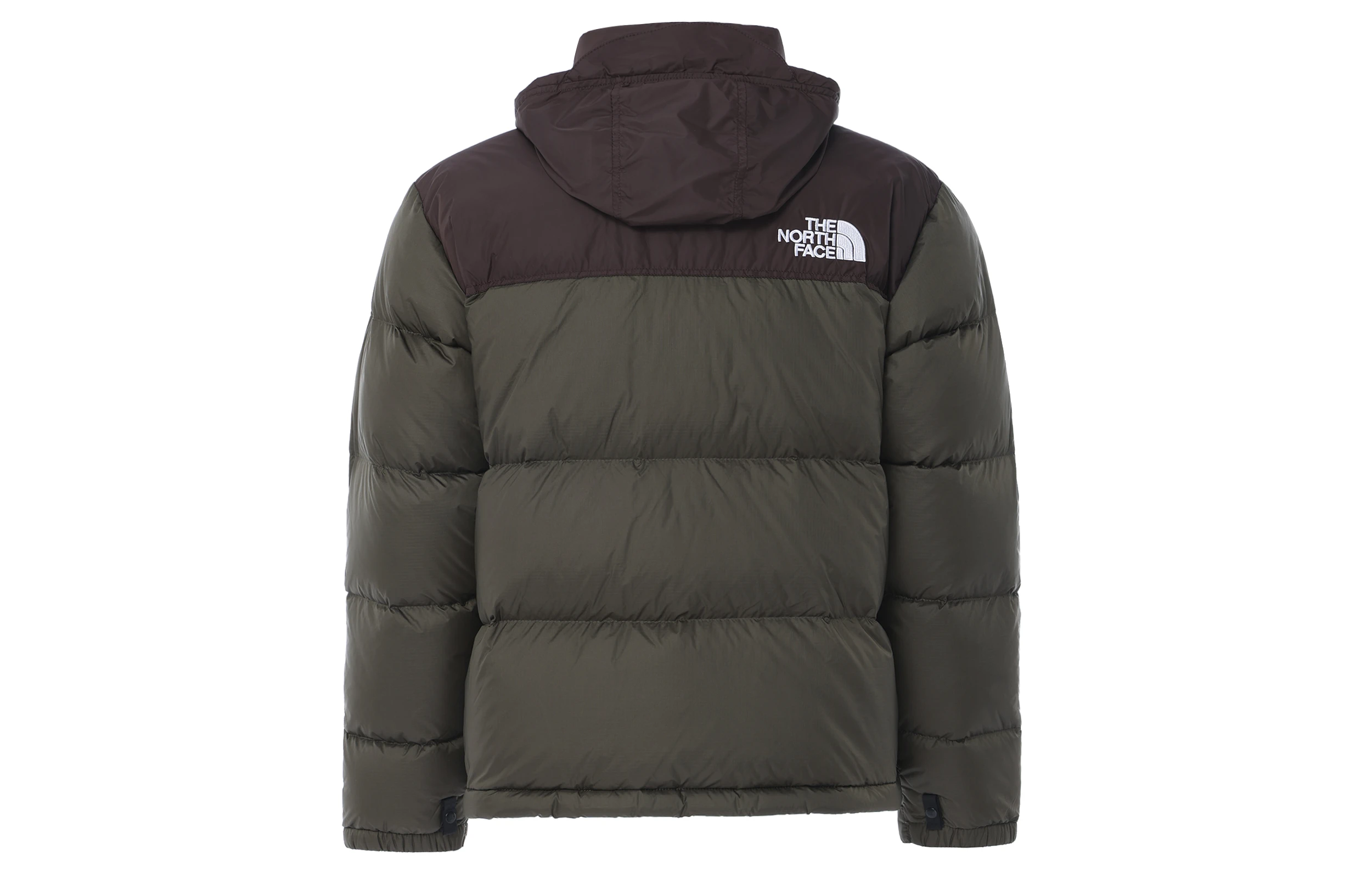 商品[国内直发] The North Face|北面 1996系列 Nuptse 撞色拼接鹅绒羽绒服 女款 复古美拉德棕绿色,价格¥3294,第3张图片详细描述