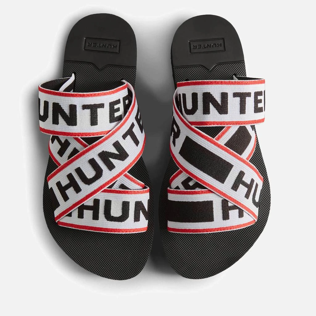 商品Hunter|Hunter Logo Rubber and Elastic-Blend Crossover Sandals,价格¥216,第4张图片详细描述