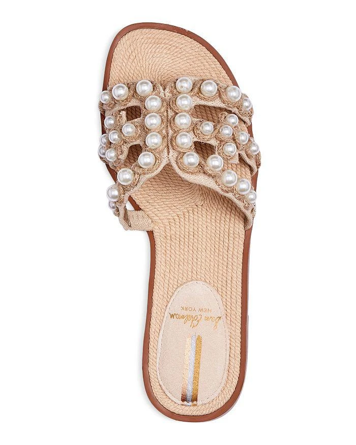 商品Sam Edelman|Women's Bay Pearl Embellished Slide Sandals,价格¥317,第4张图片详细描述