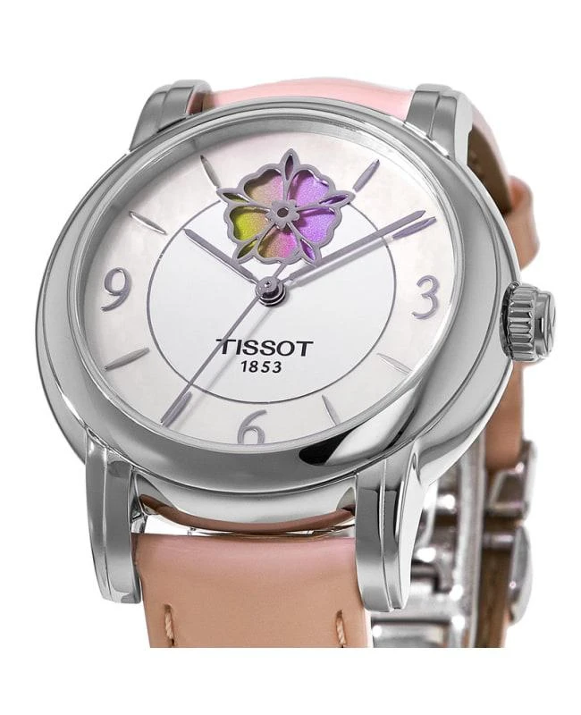 商品Tissot|Tissot T-Lady Lady Heart Mother of Pearl Dial Pink Leather Strap Women's Watch T050.207.16.117.00,价格¥2644,第3张图片详细描述