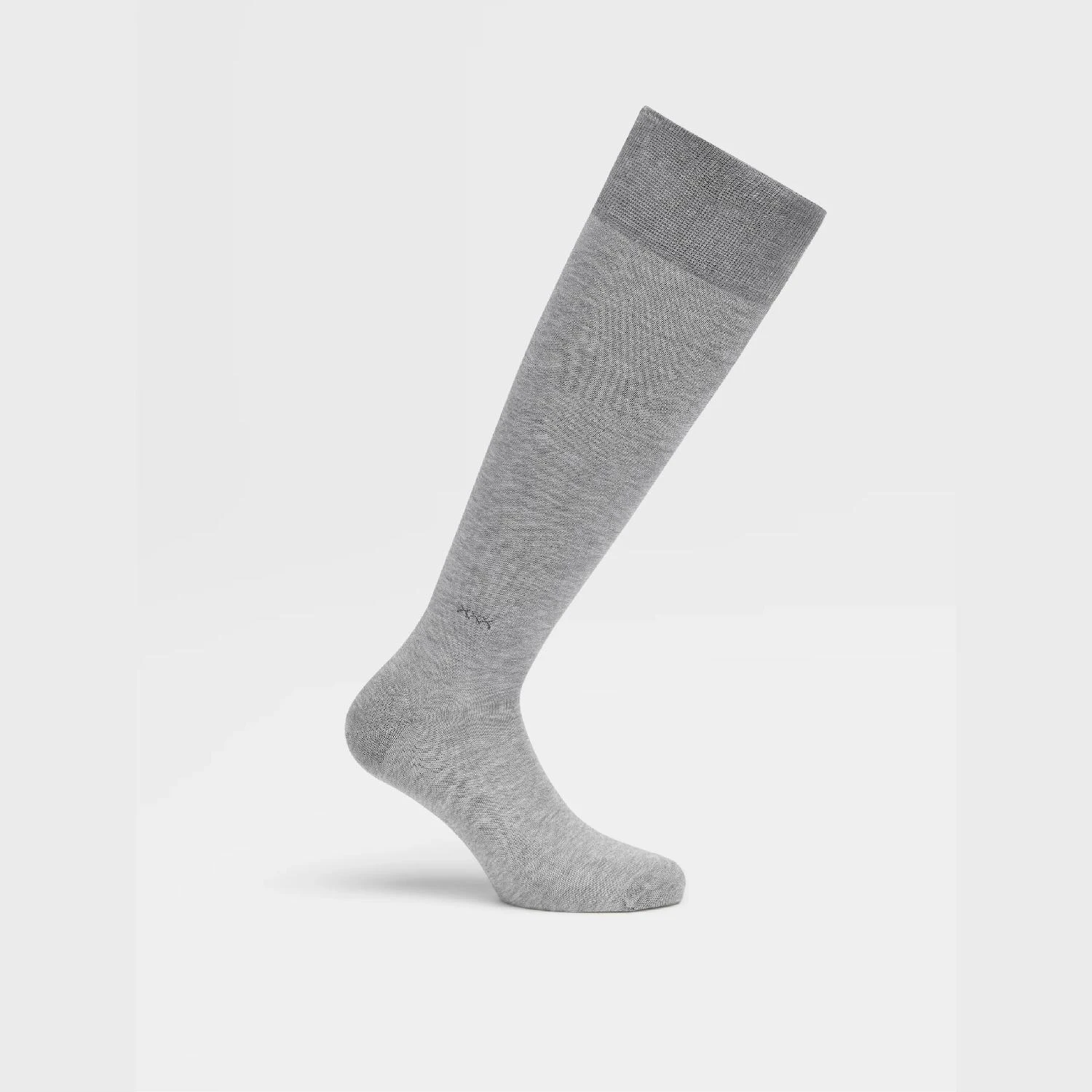 包邮包税【预售7天发货】 ZEGNA杰尼亚 23秋冬 男士 袜子 LIGHT GREY MÉLANGE LYOCELL BLEND EVERYDAY TRIPLE X MID CALF SOCKS N5V40-573-052 商品