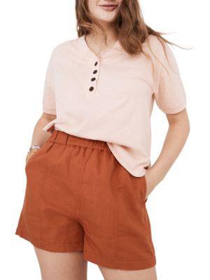 Linen-Blend Shorts商品第2张图片规格展示
