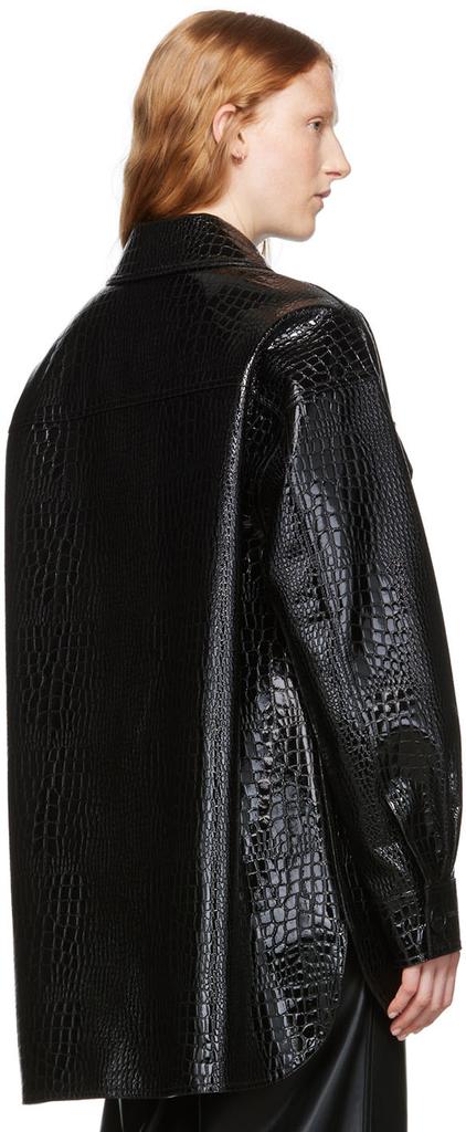 Black Sabitha Faux-Leather Jacket商品第3张图片规格展示