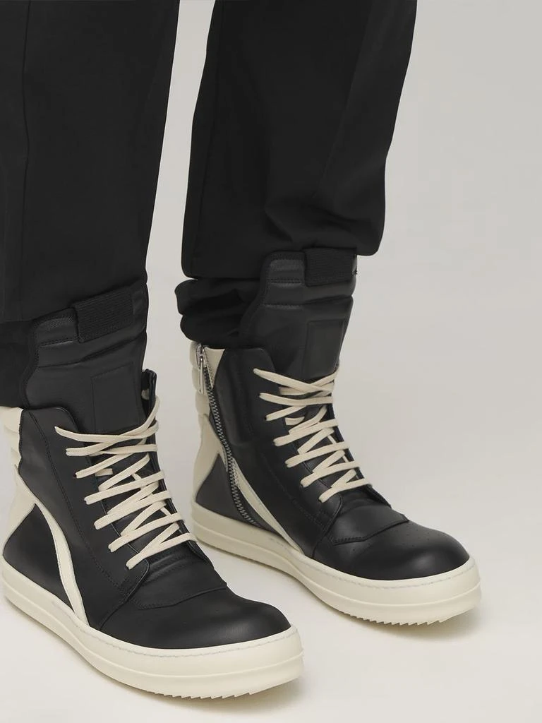 商品Rick Owens|Geobasket Leather High Top Sneakers,价格¥8603,第2张图片详细描述