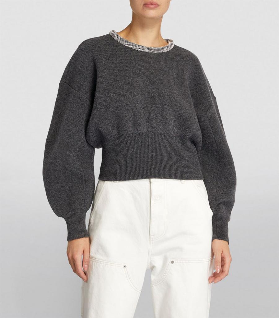 商品Alexander Wang|Crystal-Trim Sweater,价格¥7545,第5张图片详细描述