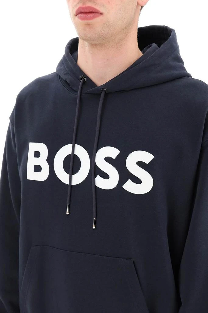 商品Hugo Boss|Boss Hugo Boss Logo Printed Drawstring Hoodie,价格¥646,第4张图片详细描述