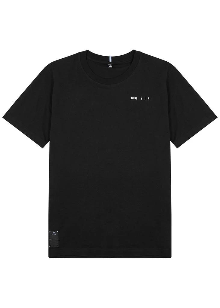 商品Alexander McQueen|Black logo cotton T-shirt,价格¥716,第1张图片