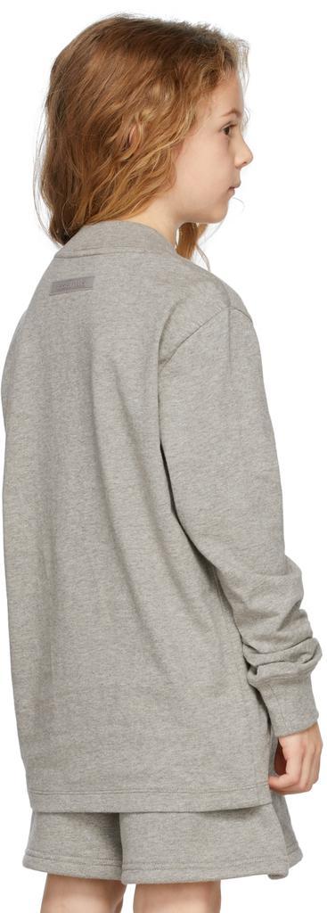 商品Essentials|Kids Grey Jersey Long Sleeve T-Shirt,价格¥320,第6张图片详细描述