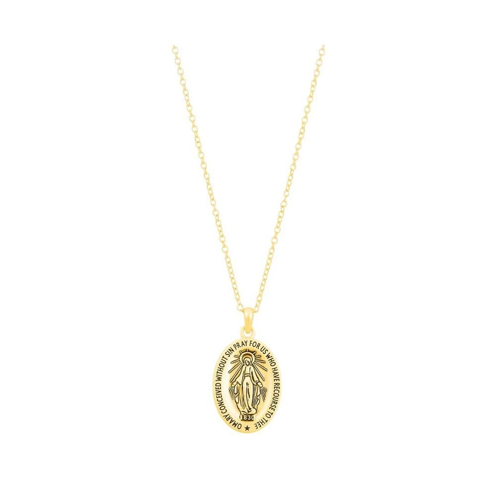 商品Unwritten|Gratitude & Grace Silver Plated Virgin Mary Oval Pendant Necklace,价格¥375,第2张图片详细描述