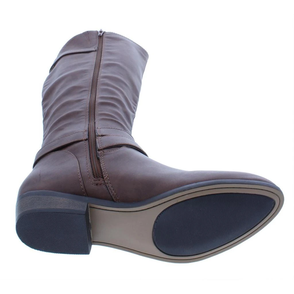 商品Material Girl|Material Girl Womens Carleigh Faux Leather Knee-Length Riding Boots,价格¥138,第5张图片详细描述