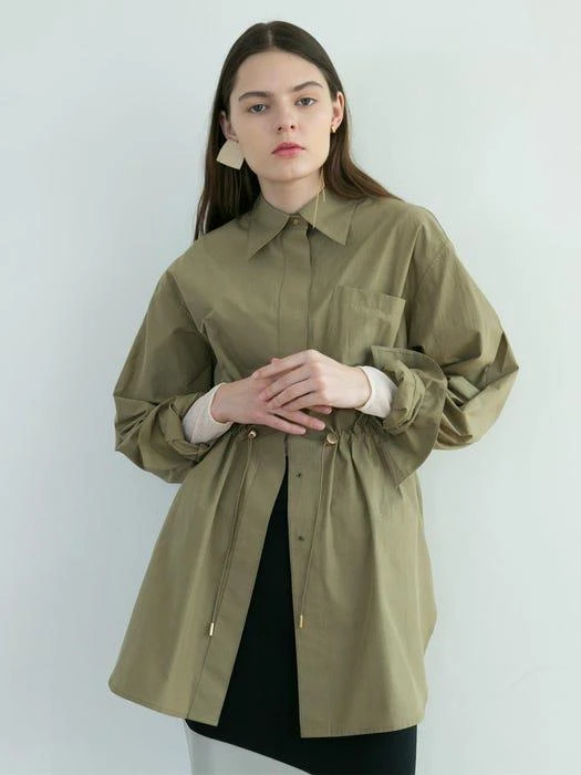 商品FRONTROW|Waist String Wind Shirt,价格¥276,第3张图片详细描述