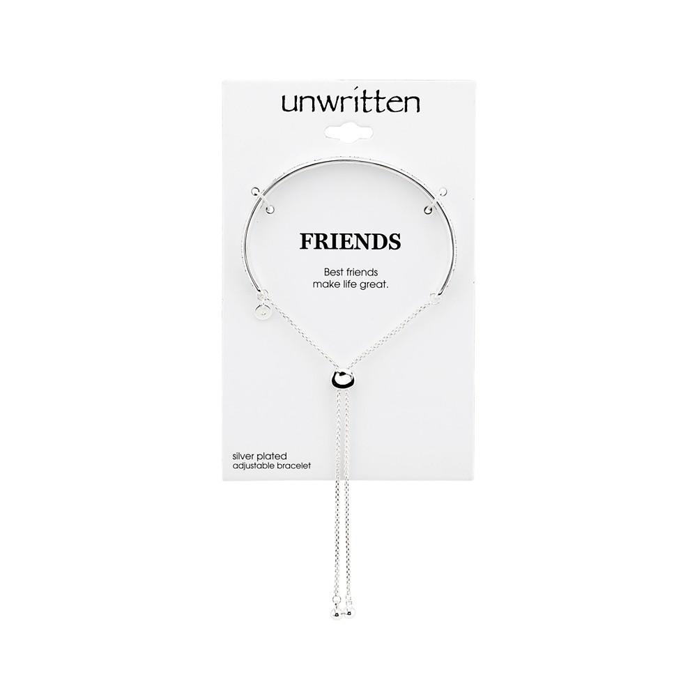 商品Unwritten|"Friends" Silver Plated Adjustable Bolo Bracelet,价格¥102,第4张图片详细描述